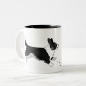 Canicula Corgi-Tasse Zweifarbige Tasse (Vorderseite Links)