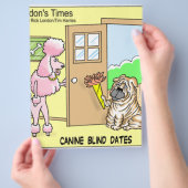 Canine Blind Dates Funny Dog Cartoon Geschenke & T Flyer (Hand)