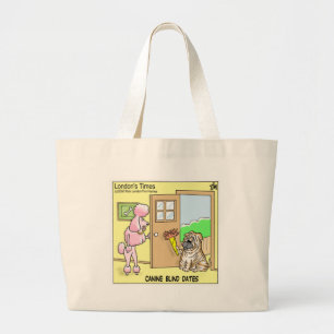 Canine Blind Dates Funny Dog Cartoon Geschenke & T Jumbo Stoffbeutel