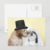 Canine Bride and Groom Postkarte (Vorne/Hinten)