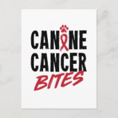 Canine Cancer Bites Dog Carcinoma Awareness Postkarte (Vorderseite)