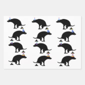 Canine Celebration Fun Kackend Hund Geschenkpapier Set (Vorderseite 2)