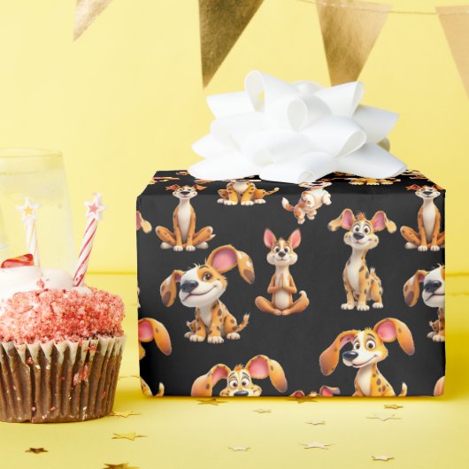 Canine Celebration Wrap 4 Geschenkpapier (Geburtstagsparty)