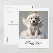 " CANINE CHERUB " POSTCARD POSTKARTE (Vorne/Hinten)