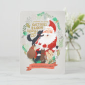 Canine Christmas Holiday Card Feiertagskarte (Stehend Vorderseite)