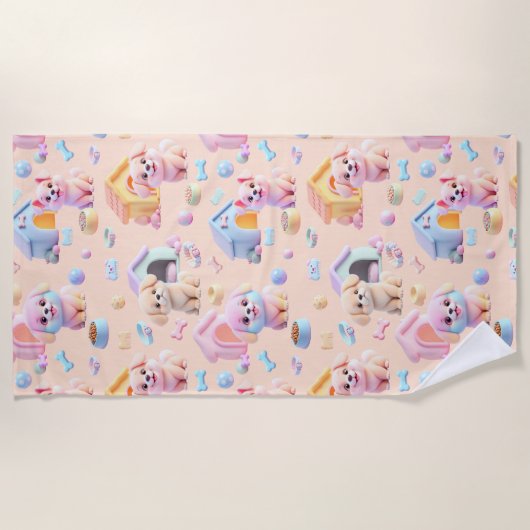 Canine Cuddle Strandtuch (Vorderseite)