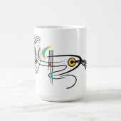 Canine Dog Abstrakt Moderne Retro Art Tasse (Mittel)