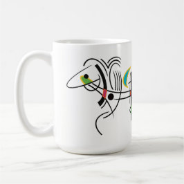 Canine Dog Abstrakt Moderne Retro Art Tasse