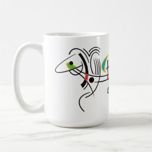 Canine Dog Abstrakt Moderne Retro Art Tasse