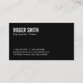 Canine Dog Training Obegehort School Visitenkarte (Rückseite)