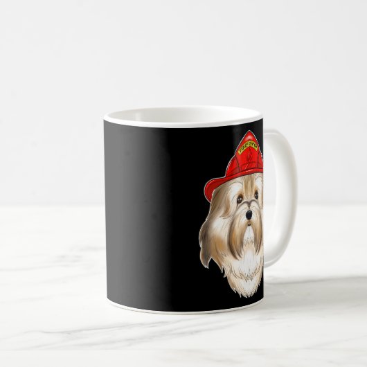Canine Handler I Fireman Dog I Feuerwehrhavanes Kaffeetasse (VorderseiteRechts)