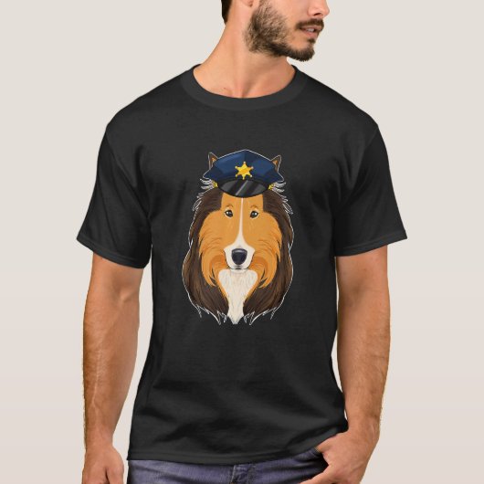 Canine Handler I Police Hund I Police Collie T-Shirt (Vorderseite)
