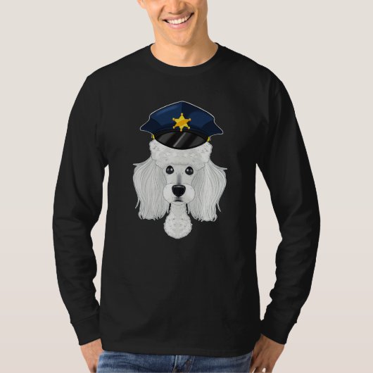 Canine Handler I Police Hund I Police Poodle T-Shirt (Vorderseite)