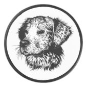 Canine Head Sketch Eishockey Puck (Vorderseite)
