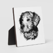 Canine Head Sketch Fotoplatte (Vorderseite)