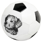 Canine Head Sketch Fußball (Dreiviertel)
