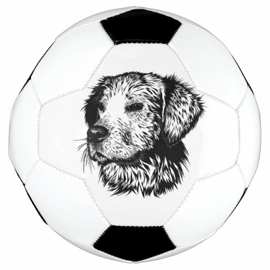 Canine Head Sketch Fußball (Vorderseite)