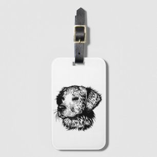 Canine Head Sketch Gepäckanhänger