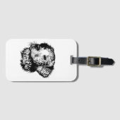 Canine Head Sketch Gepäckanhänger (Vorderseite (Horizontal))