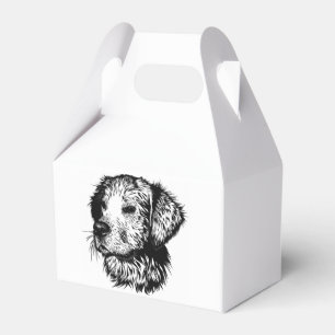 Canine Head Sketch Geschenkschachtel