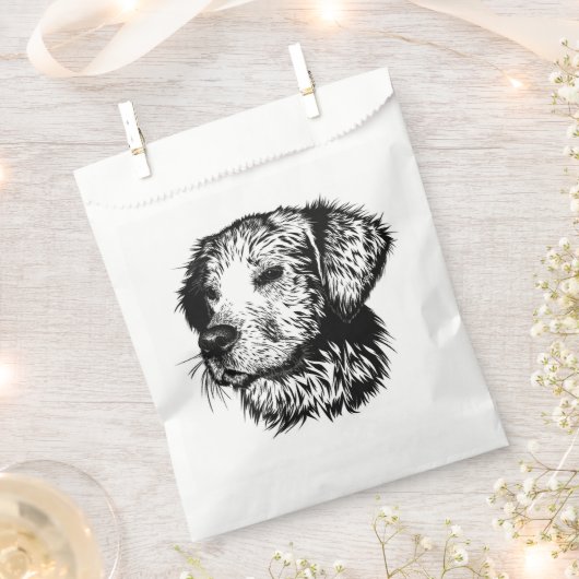 Canine Head Sketch Geschenktütchen (Ausgeschnitten)