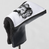 Canine Head Sketch Golf Headcover (3/4 Vorderseite)