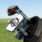Canine Head Sketch Golf Headcover (In Situ)