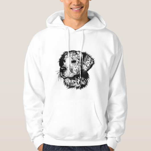Canine Head Sketch Hoodie (Vorderseite)