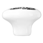 Canine Head Sketch Keramikknauf (Seitenansicht)