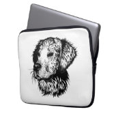 Canine Head Sketch Laptopschutzhülle (Vorderseite Links)