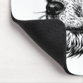 Canine Head Sketch Mousepad (Ecke)