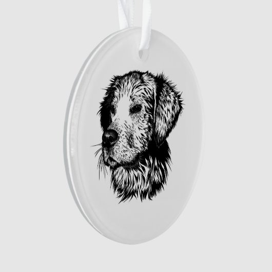 Canine Head Sketch Ornament (Vorderseite)