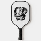 Canine Head Sketch Pickleball Schläger (Rückseite)