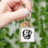 Canine Head Sketch Schlüsselanhänger (Hand)