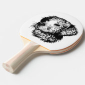 Canine Head Sketch Tischtennis Schläger (Vorderseite)