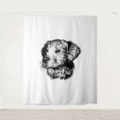 Canine Head Sketch Wandteppich (Vorderseite)