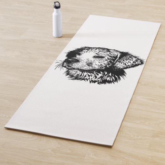 Canine Head Sketch Yogamatte (Beispiel)