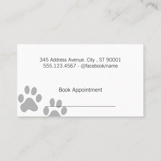 Canine Hunde Schere | Animal Groomer Terminkarte (Rückseite)