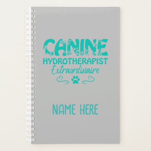 Canine Hydrotherapeut Extraordinaire Personalisier Planer (Vorderseite)