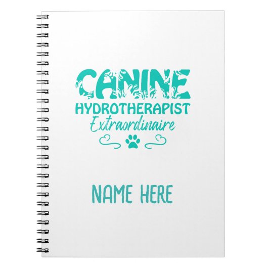 Canine Hydrotherapist  Extraordinaire Personalised Notizblock (Vorderseite)