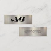 Canine Pack | Hunde Training Metal Shiny Hintergru Mini Visitenkarte (Vorne/Hinten)