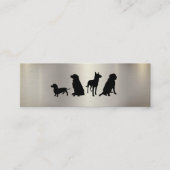 Canine Pack | Hunde Training Metal Shiny Hintergru Mini Visitenkarte (Vorderseite)