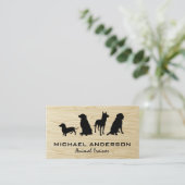 Canine Pack | Hundeschulung | Hintergrund Holz Visitenkarte (Stehend Vorderseite)