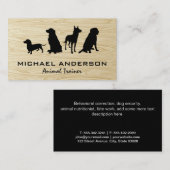 Canine Pack | Hundeschulung | Hintergrund Holz Visitenkarte (Vorne/Hinten)