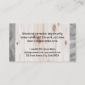 Canine Pack | Hundeschulung | Holz | Marmor Visitenkarte (Rückseite)