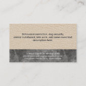 Canine Pack | Hundeschulung | Ledermarmor Visitenkarte (Rückseite)