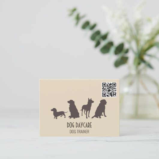 Canine Pack | Hundeschulung | QR-Code Visitenkarte (Stehend Vorderseite)