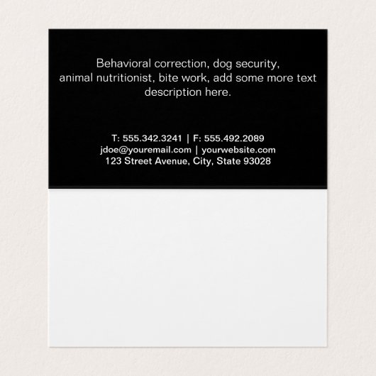 Canine Pack | Hundeschulung Visitenkarten (Innenseite Aufgefaltet)