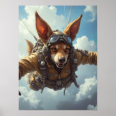 Canine Paratrooper: Einlegen, Sichern, Beutel Poster (Vorne)