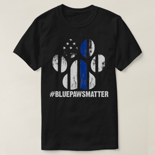 Canine Police Dog Thin Blue Line K9 T-Shirt (Design vorne)